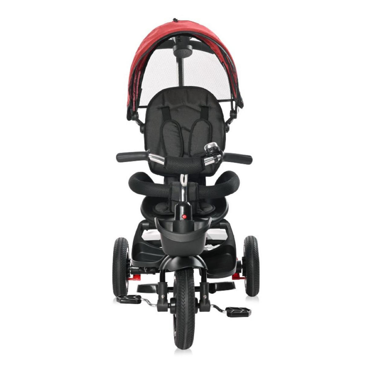 DREIRAD Zippy 3 in 1 rot umkehrbarer Sitz umbaubar Luftreifen Freilauf Gurt - Rot, Metall (92/50/100cm) - Lorelli
