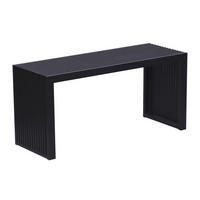 SITZBANK - Schwarz, Holz/Textil (90/43/33cm) - Relaxdays