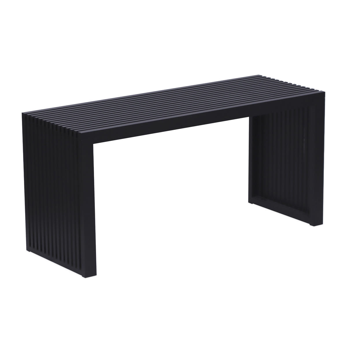 SITZBANK - Schwarz, Holz/Textil (90/43/33cm) - Relaxdays