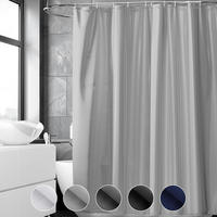 DUSCHVORHANG 120 x 180 cm Grau Wasserabweisend Anti-Schimmel - Grau, Kunststoff (120/180cm)