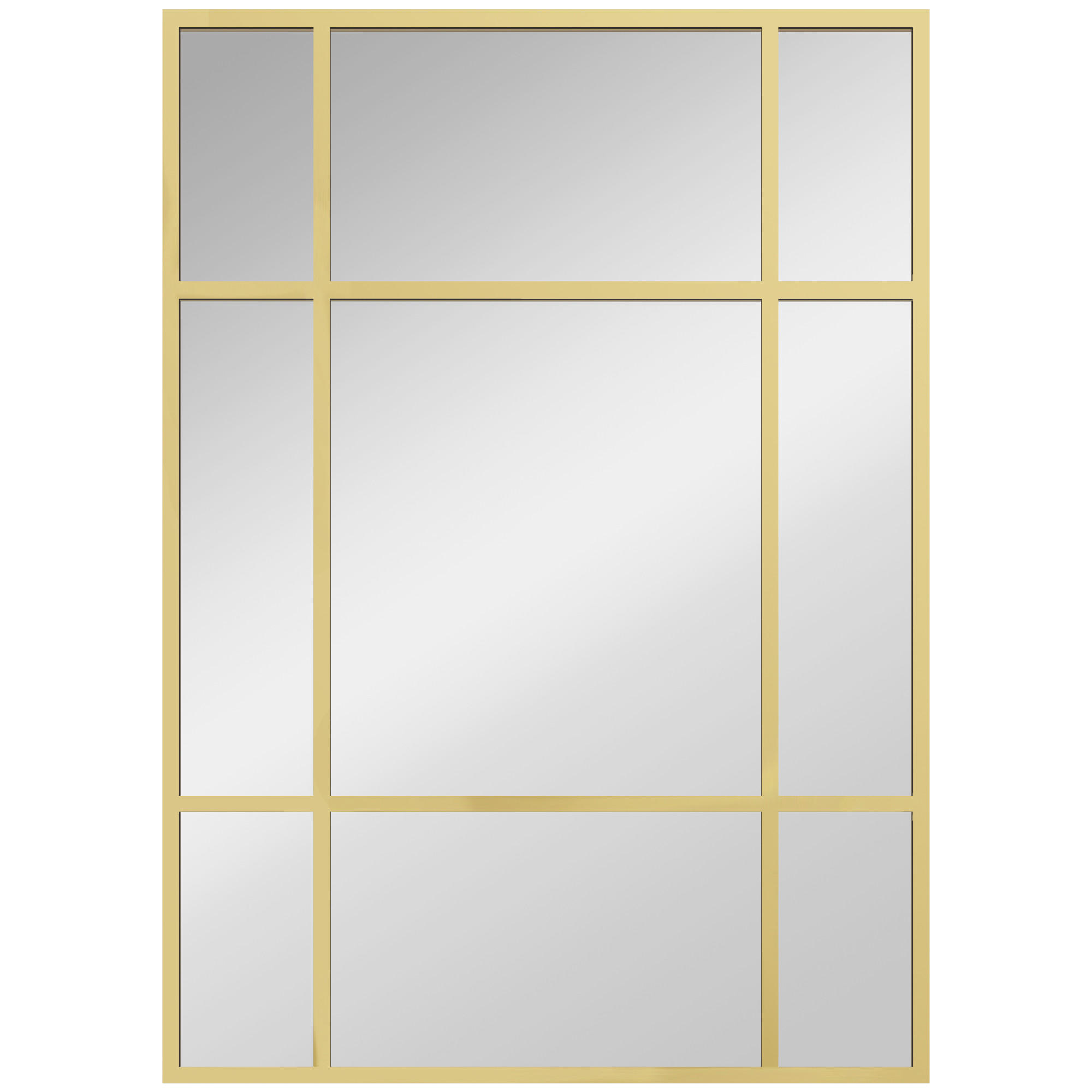 WANDSPIEGEL Glas Metall Gold - Goldfarben, Glas (2/70/50cm) - HOMCOM