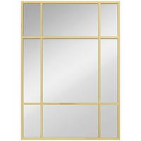 WANDSPIEGEL Glas Metall Gold - Goldfarben, Glas (2/70/50cm) - HOMCOM