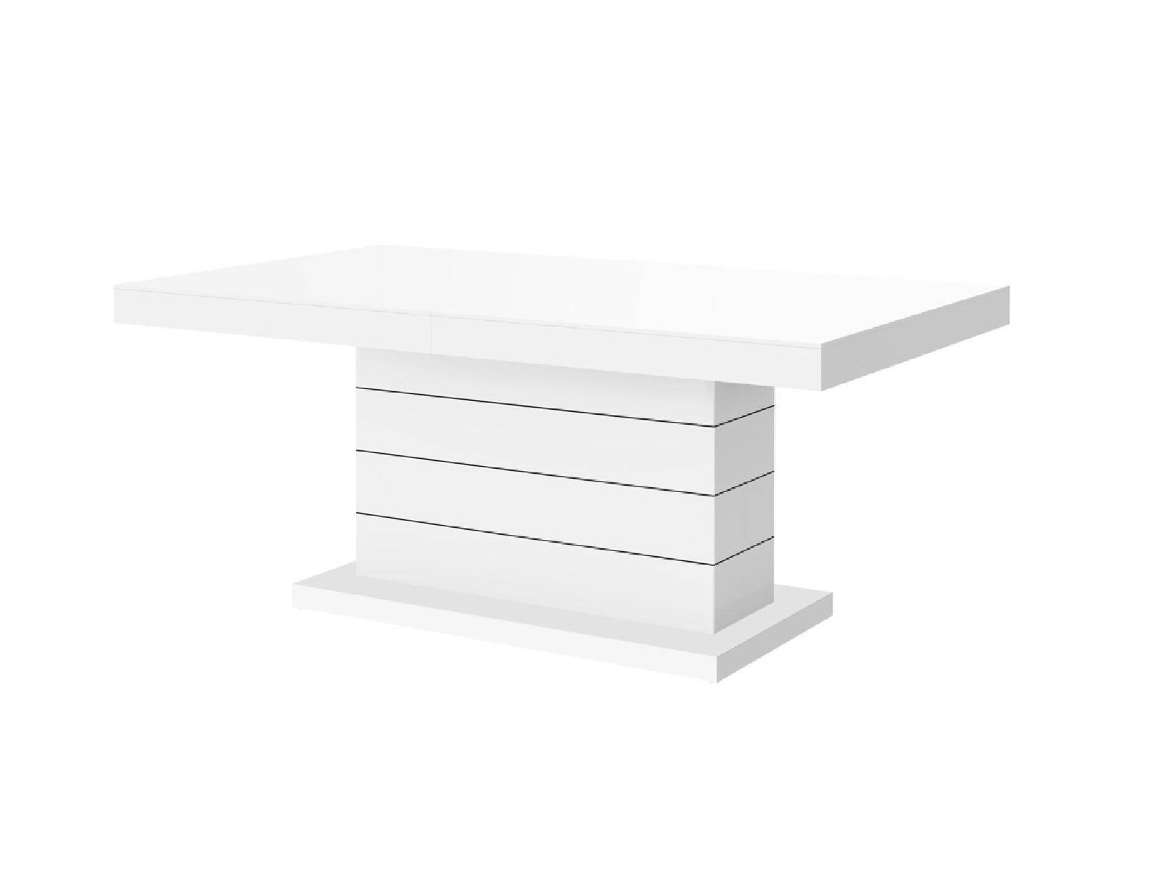 COUCHTISCH rechteckig Weiß matt Weiß Hochglanz auziehbar höhenverstellbar 120/70/50 cm - Weiß, Holzwerkstoff (70/120/50cm)