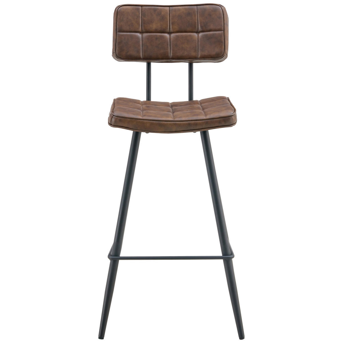BARHOCKER Fernand Braun 2er-Set - Braun, Leder (43/95/56cm) - Happy Garden