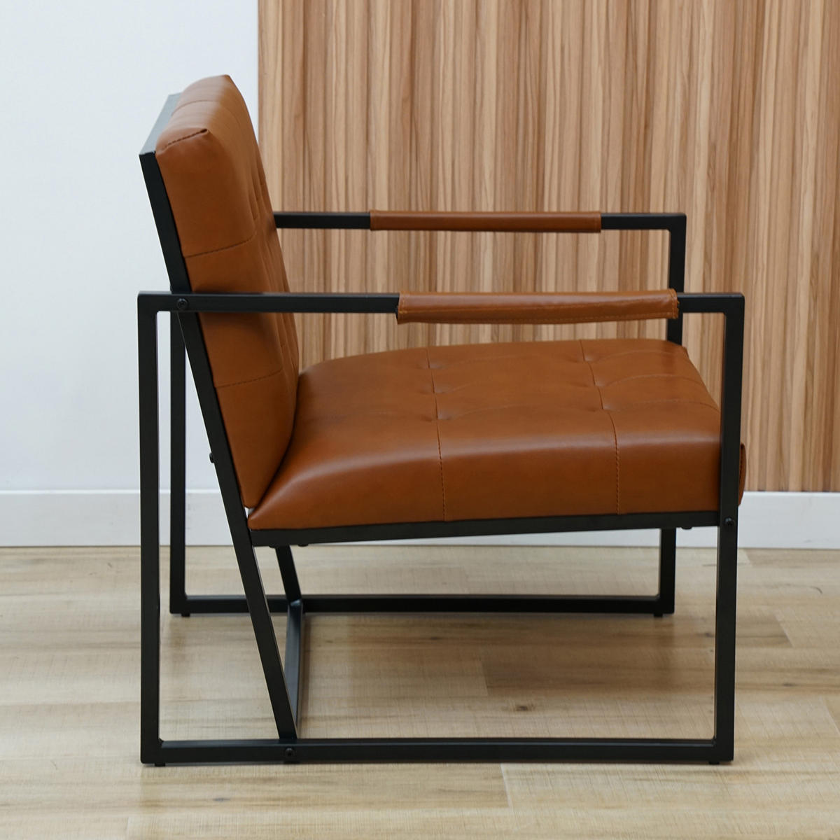 LOUNGESESSEL JONES Kunstleder Braun - Schwarz/Braun, Textil/Metall (53/73/69cm) - SVITA