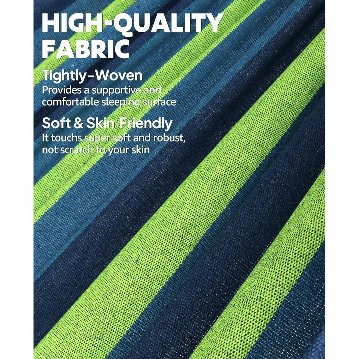 HÄNGEMATTE Blau/Grün Gestreift 300 x 150 cm - Multicolor, Textil (149.9/2.5/299.7cm)
