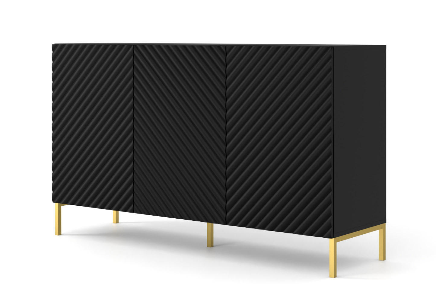 Raumhirsch Furniture Kommode Schwarz 150x87x42 cm