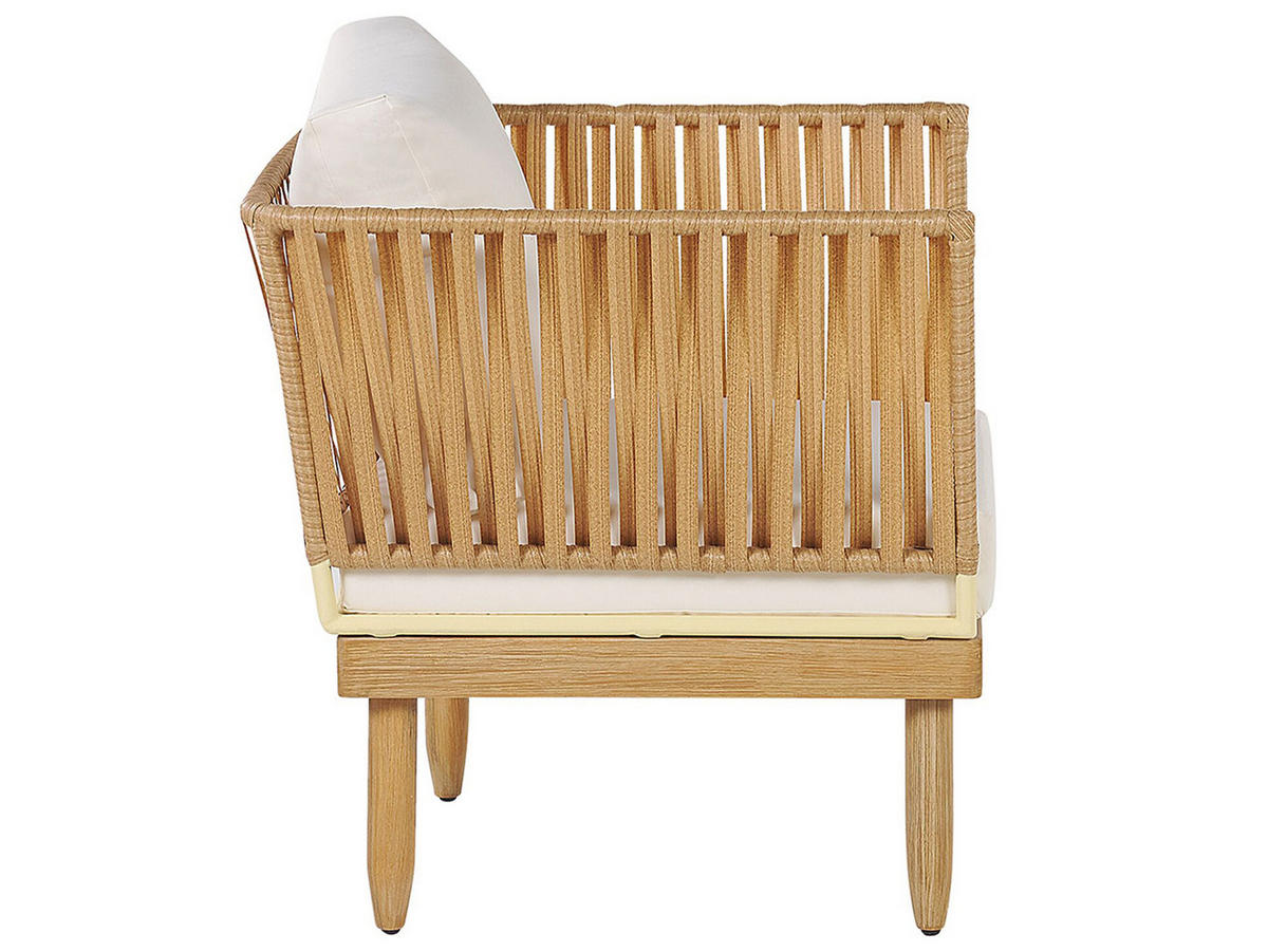 LOUNGE-SET hellbraun linksseitig Cremona - Hellbraun, Holz - Beliani
