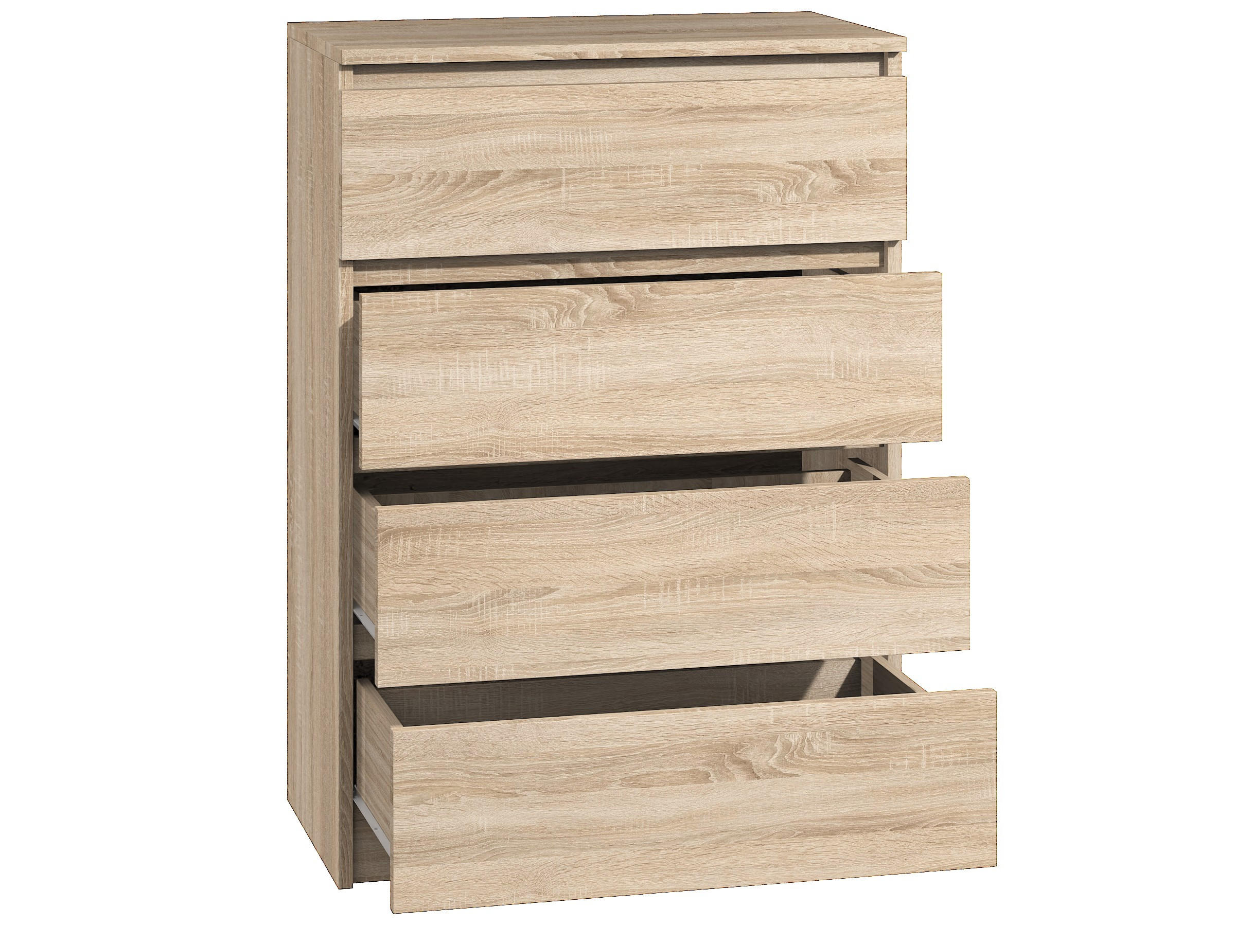 KOMMODE bella4 Sonoma - Sonoma Eiche, Holzwerkstoff (70/98/35cm) - roe furniture