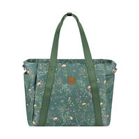 WICKELTASCHE Florence grün Wickelunterlage, Flaschentaschen, Reißverschluss, Kinderwagenclips - Grün, Textil (17/43/35cm) - Kikka boo
