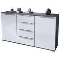 SIDEBOARD Linio Weiß Hochglanz - Weiß Hochglanz, Holzwerkstoff (138.5/75.5/35cm) - Vladon