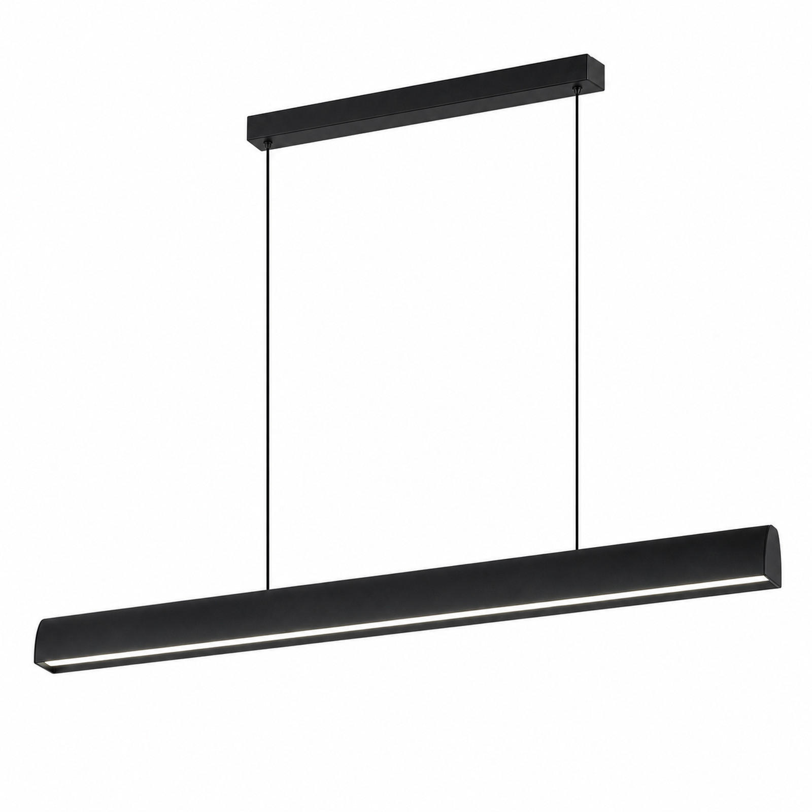 LED PENDELLEUCHTE Fyrith 106.7/7.5/161 cm - Schwarz, Kunststoff/Metall (106.7/7.5/161cm) - ZMH