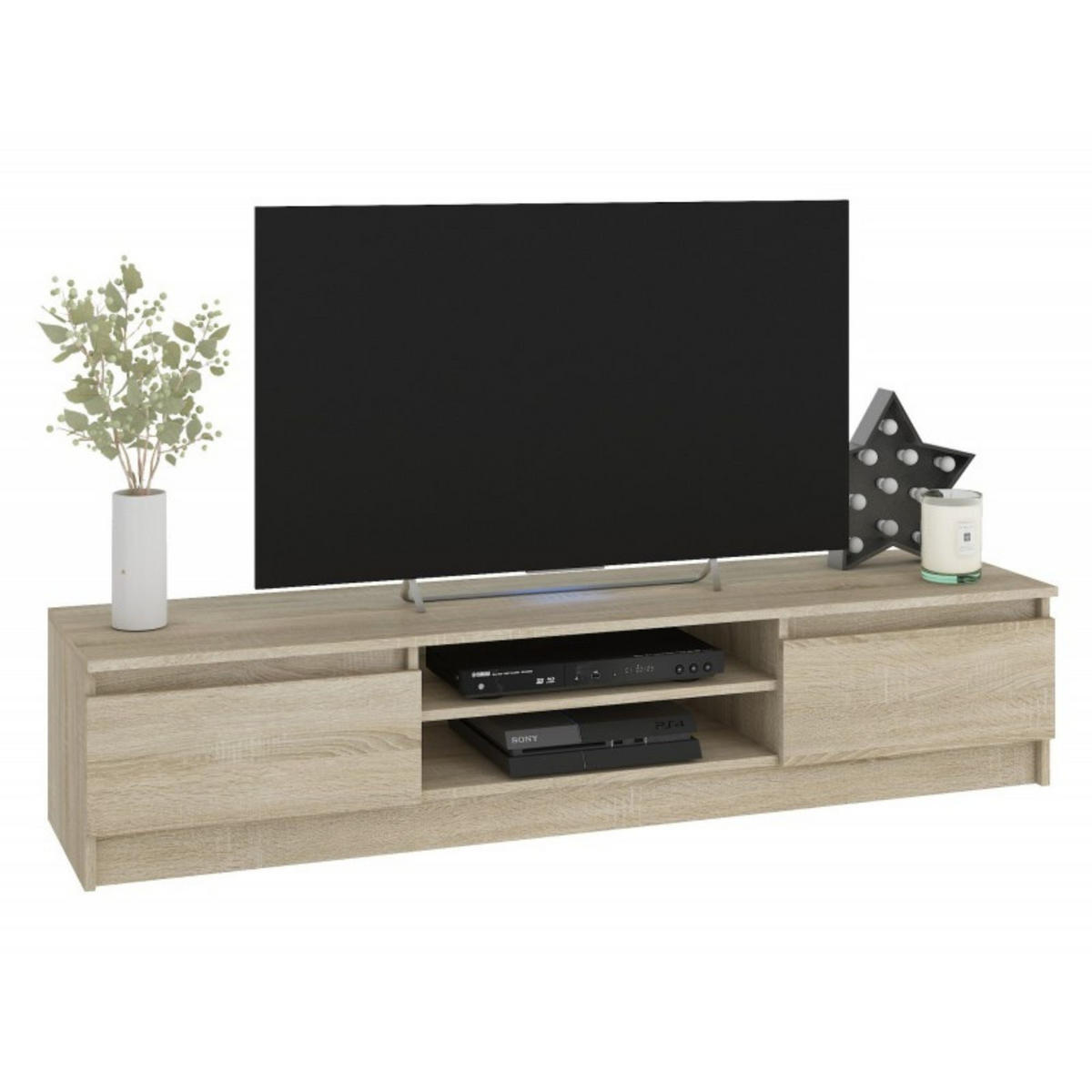 TV-ELEMENT SET Sonoma Eiche 240x40x140 cm - Sonoma Eiche, Holzwerkstoff (240/140/40cm) - Akord
