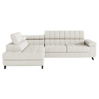 ECKSOFA Nord, Seite: Links - Schwarz/Cappuccino, Holz/Textil (264/203cm) - MIRJAN24