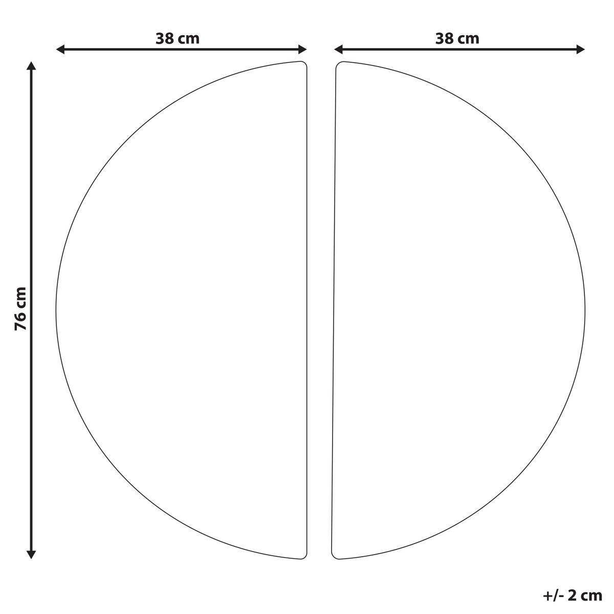 WANDDEKORATION Glas schwarz/weiß Mandau - Weiß, Glas (38/76/3cm) - Beliani