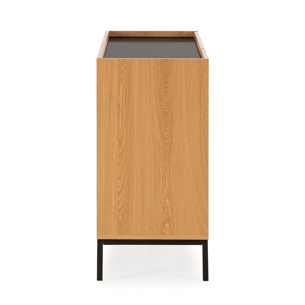 SIDEBOARD Curva 3 türen Eichenfarbe - Honigeiche, Holzwerkstoff (140/80/40cm)