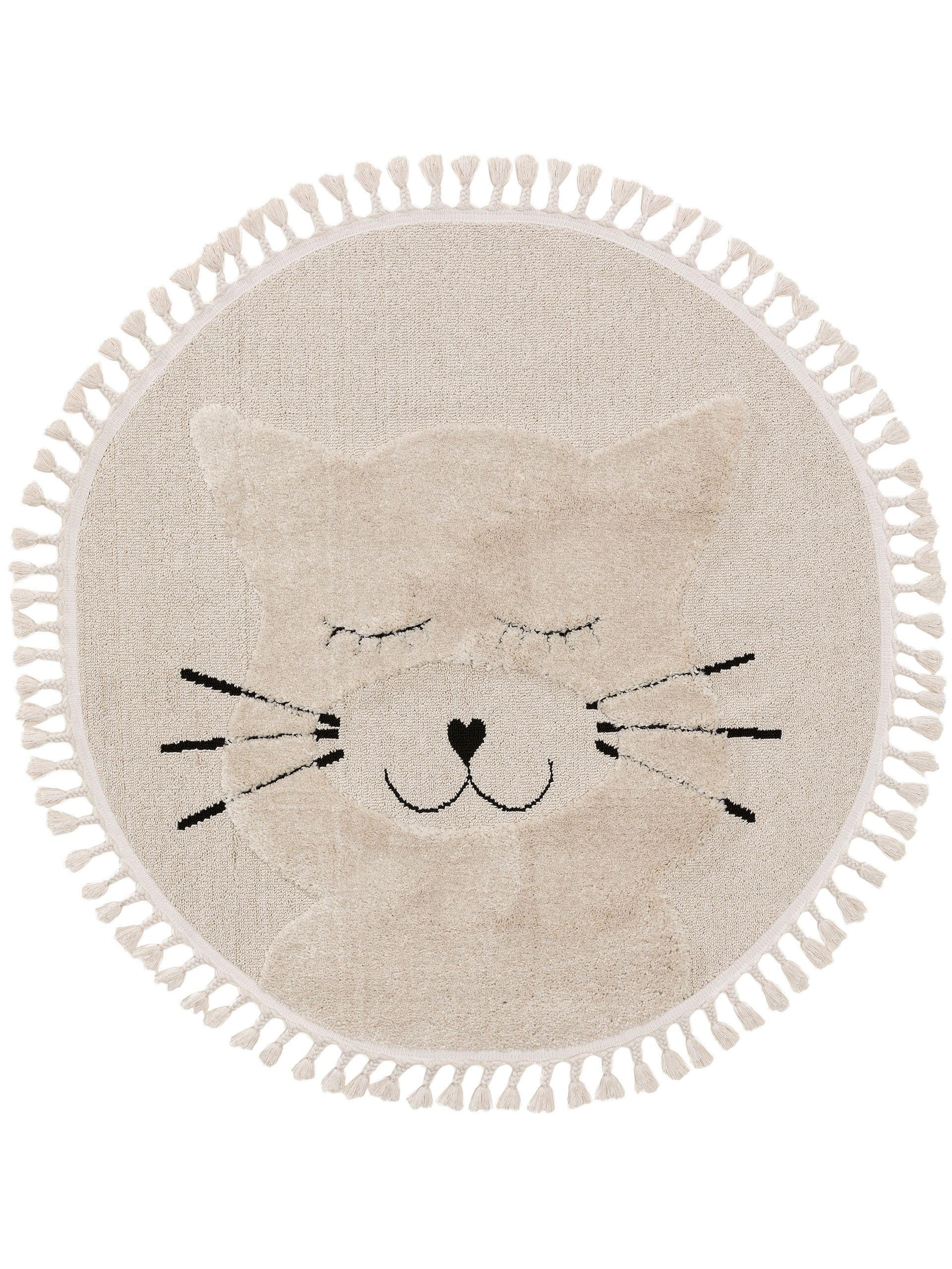 KINDERTEPPICH Momo Cream ø 120 cm rund - Creme, Textil (120/120cm) - Lytte