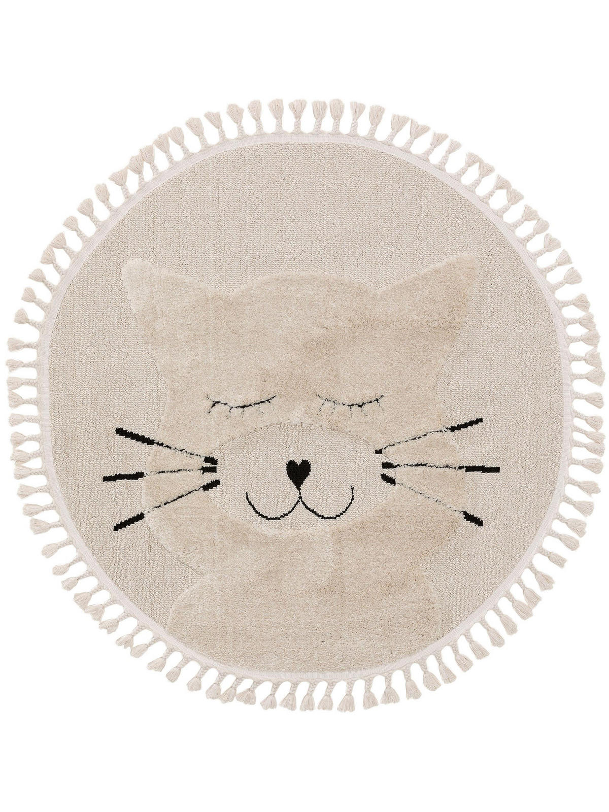 KINDERTEPPICH Momo Cream ø 120 cm rund - Creme, Textil (120/120cm) - Lytte