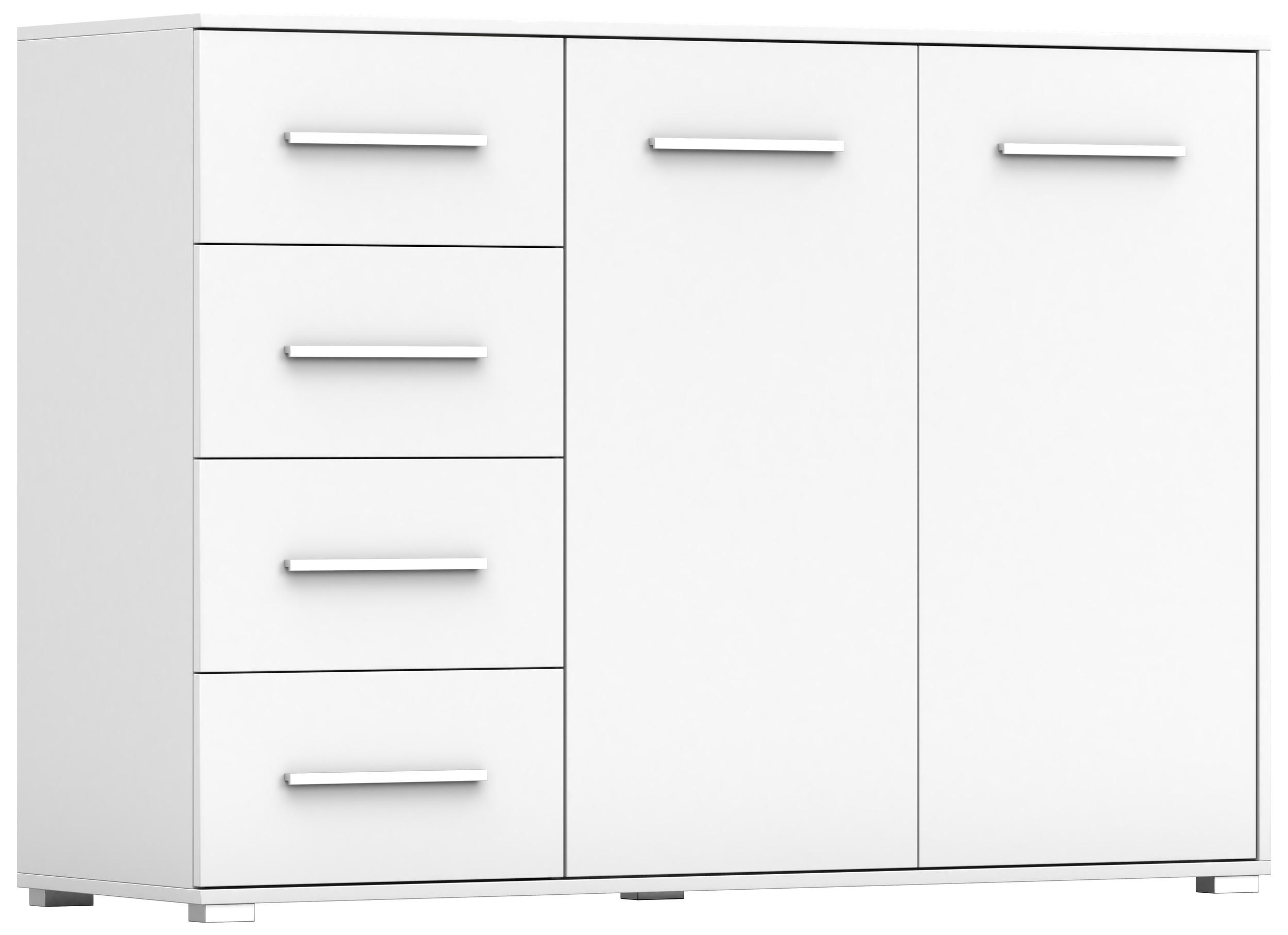 KOMMODE - Highboard IRYS 01 2D4S Weiß - Weiß, Holzwerkstoff (135/95/45cm) - Möblo