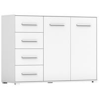KOMMODE - Highboard IRYS 01 2D4S Weiß - Weiß, Holzwerkstoff (135/95/45cm) - Möblo