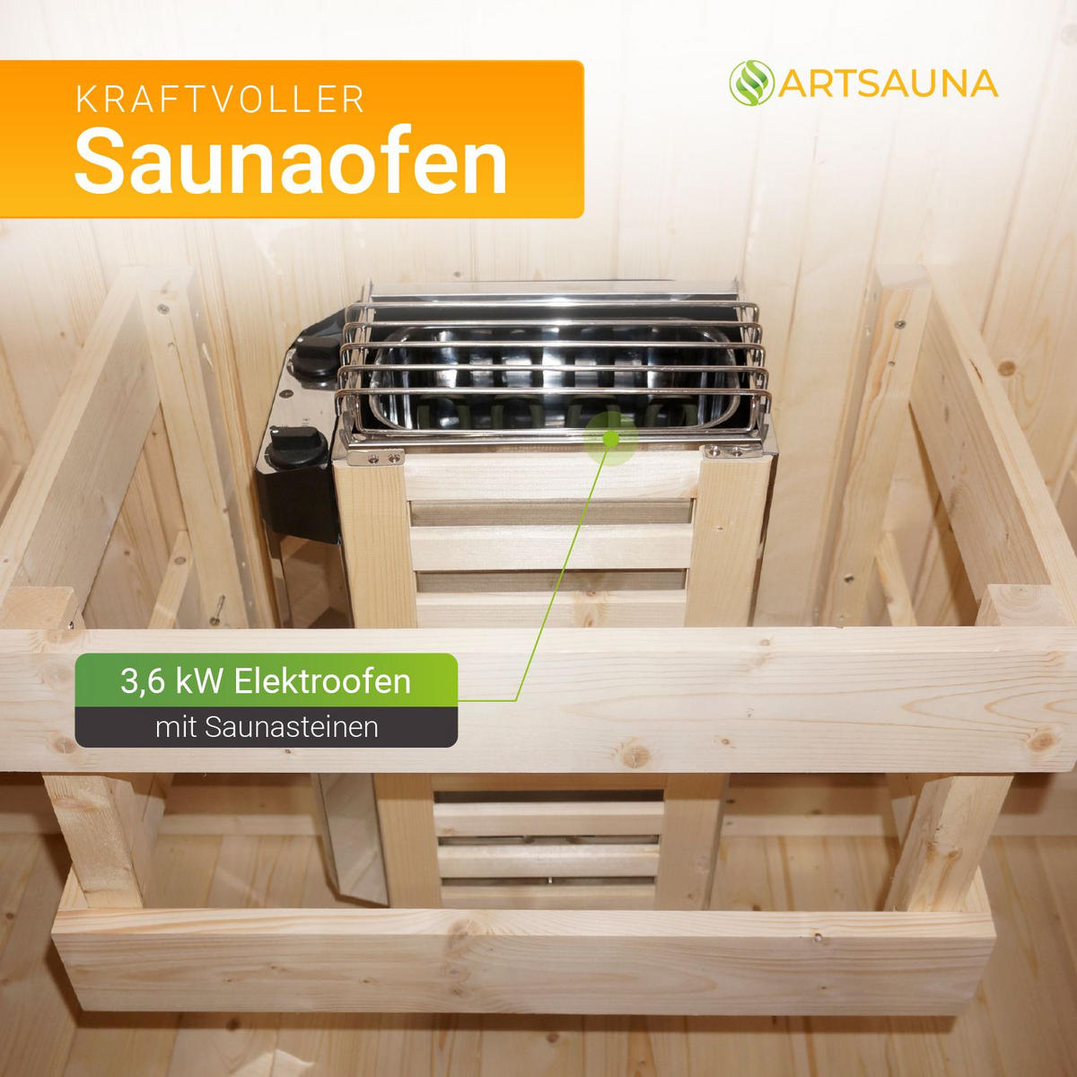 FASSSAUNA Nolvik M inkl. Zubehör-Set - Naturfarben, Holz (185/194/120cm) - Artsauna