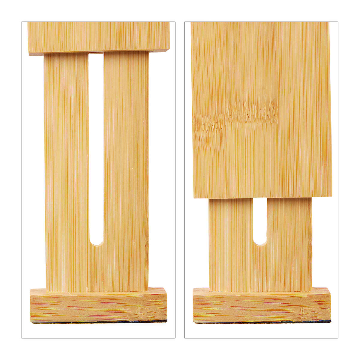 4XSCHUBLADENTRENNER - Hellbraun, Holz (1.5/6/55.5cm) - Relaxdays