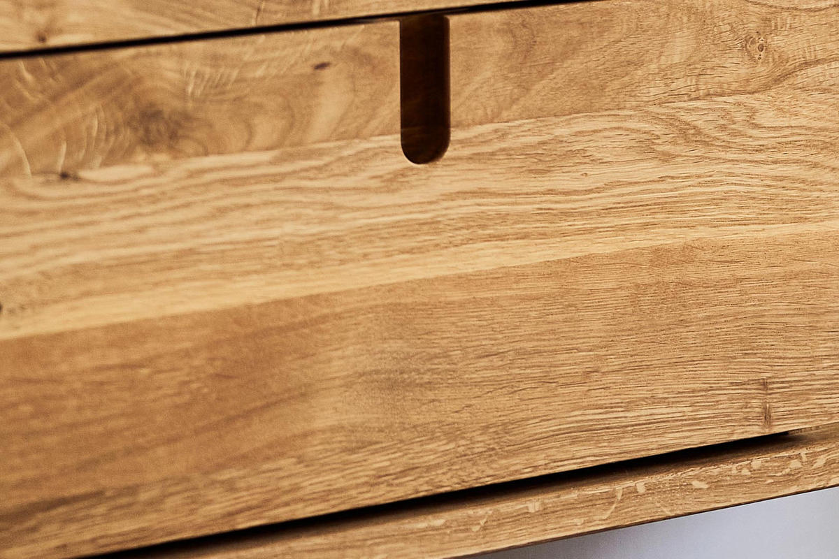 KLEIDERSCHRANK MIT SCHUBLADE INA Wildeiche - Wildeiche, Holz (108/175/60cm) - byoak