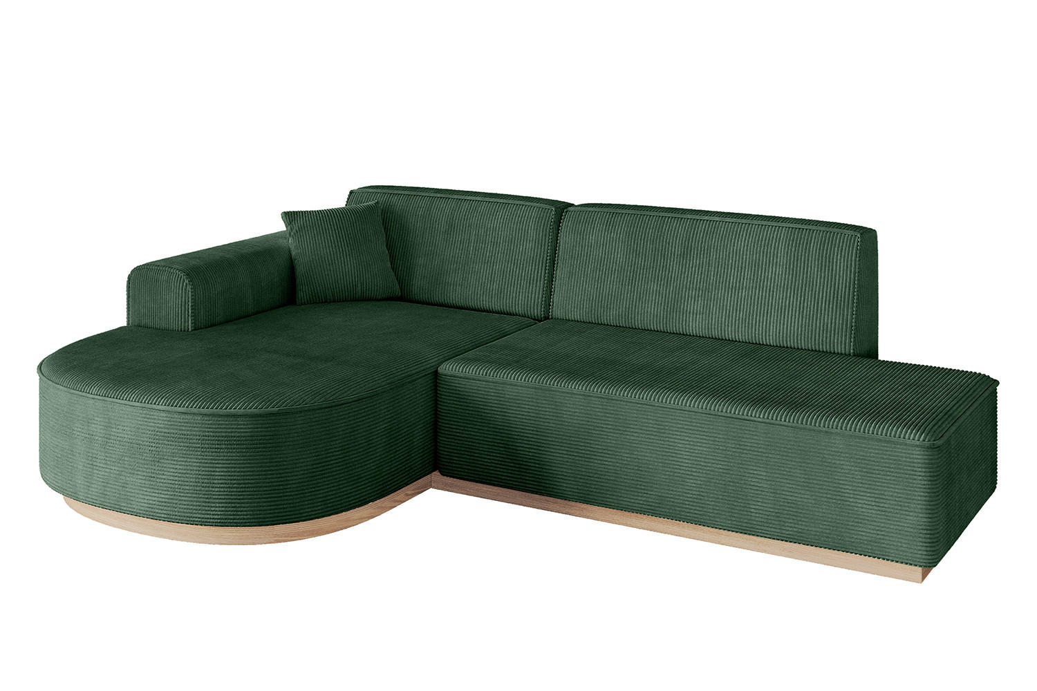 ECKSOFA Ottomane Links ARRIO-L1 - 243x171x83 cm Grün - Grün, Holzwerkstoff/Textil (243/171cm) - ALTDECOR
