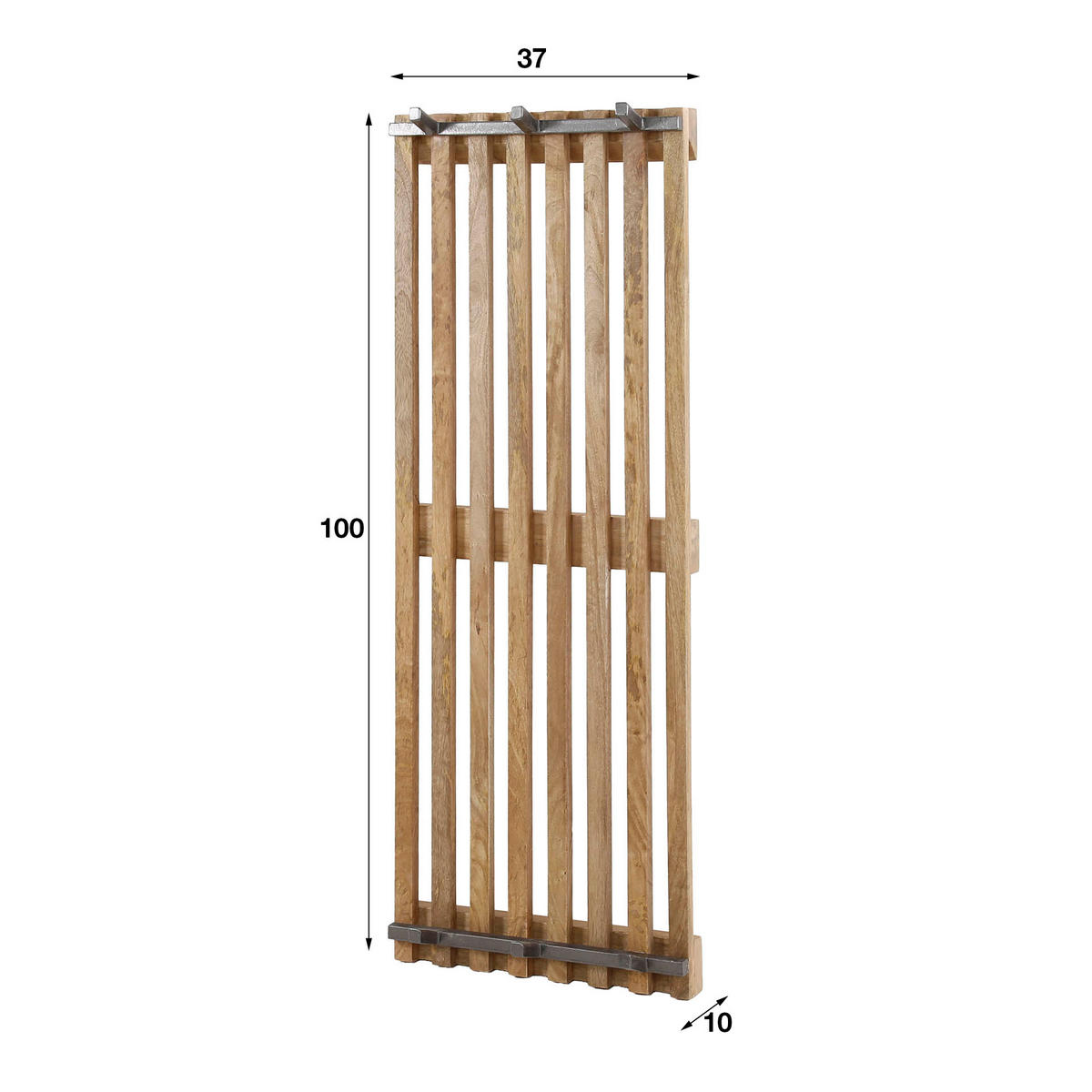 WANDGARDEROBE Tweak Beige 10/38/100 cm - Beige, Holz (38/100/10cm) - Hoyz Collection