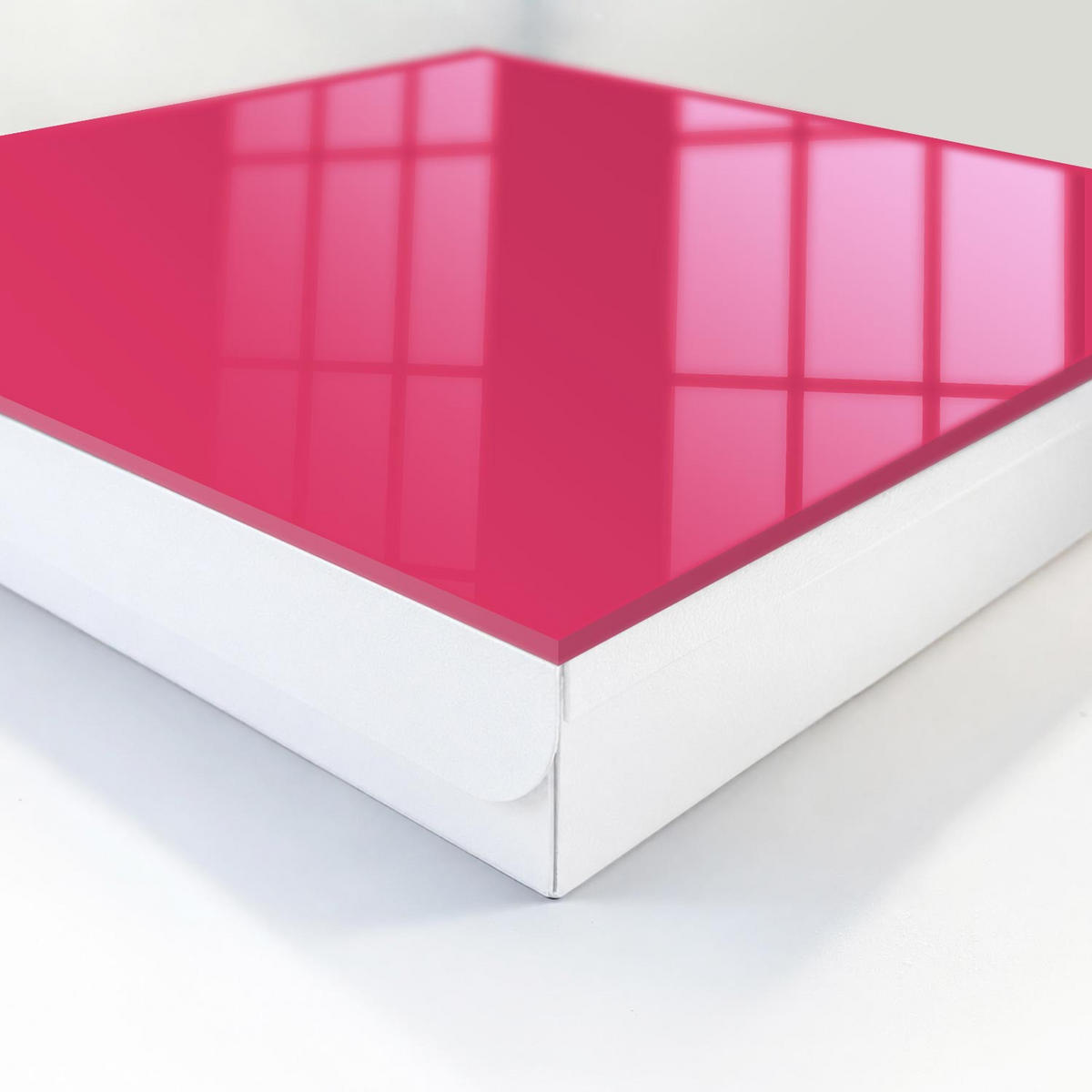 SCHLÜSSELBOX Weiß 30x30 cm – Türöffnung nach rechts - Energierosa - Pink, Metall (30/30/5cm) - TULUP