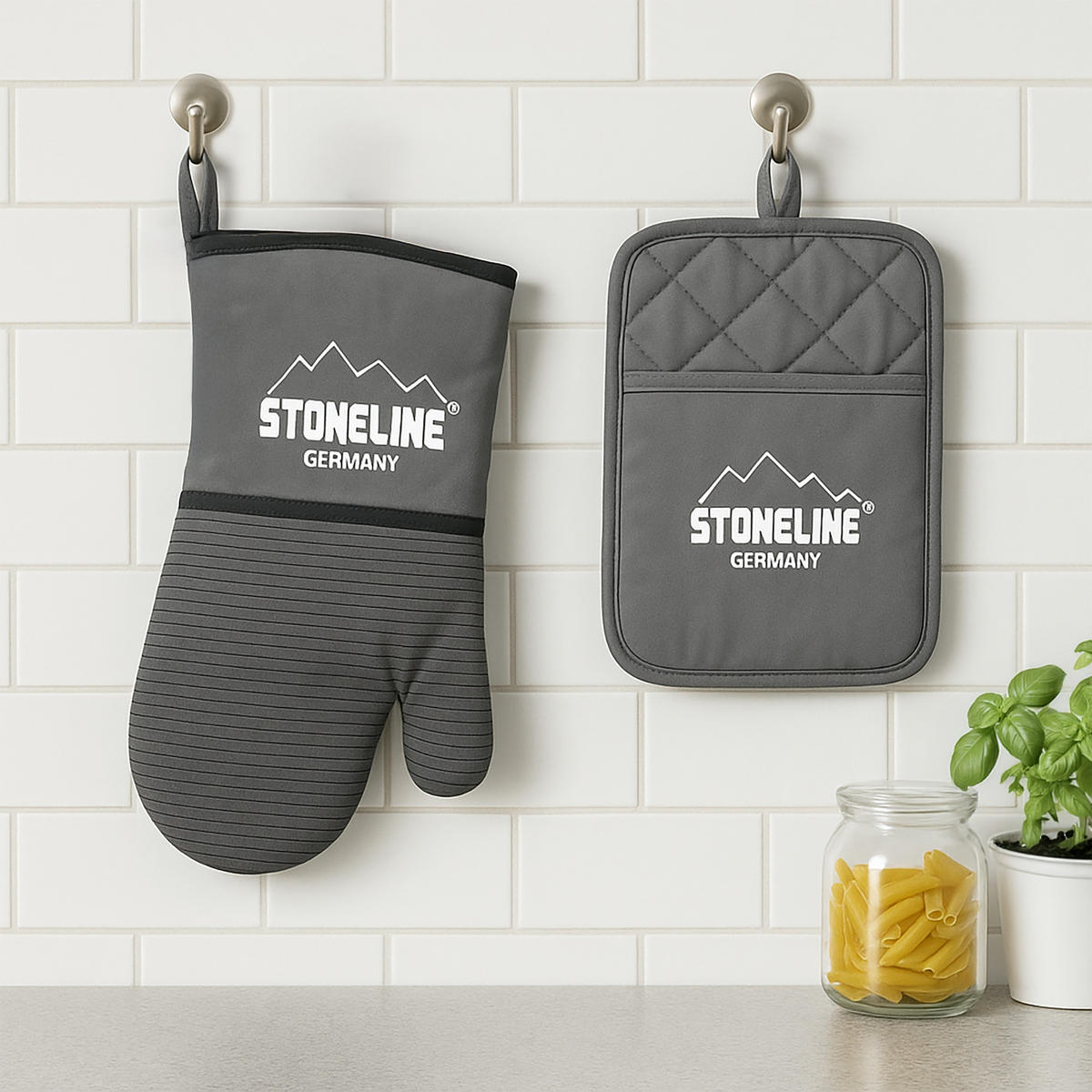 TOPFLAPPEN - Grau, Textil (18/25cm) - Stoneline