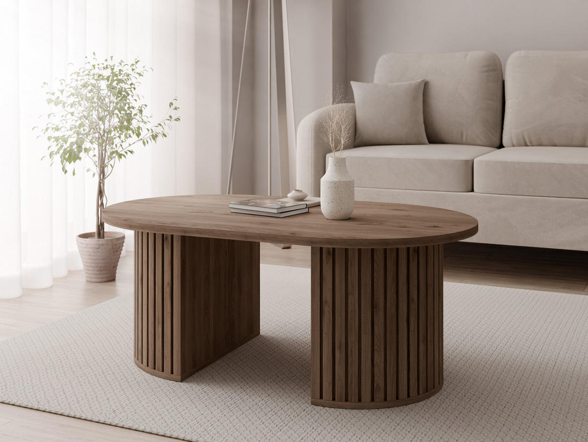 COUCHTISCH Wotkon - Nussbaumfarben, Holzwerkstoff (65/110/43cm) - MIRJAN24