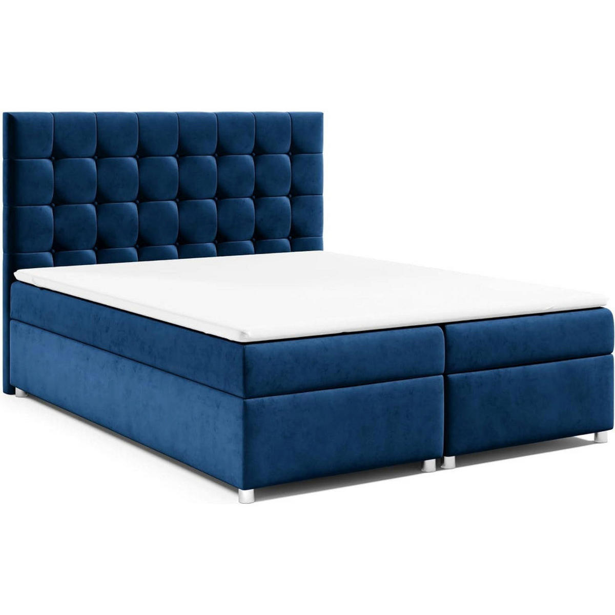 BOXBETT mit Bettkasten Trinity K9 Bonellfederkern inkl. Topper - Blau, Holz/Holzwerkstoff (180/200cm) - Best For Home