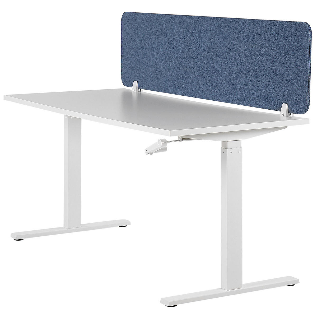 SCHREIBTISCHTRENNWAND 160 x 40 cm Blau Wally - Blau, Textil (160/40/2cm) - Beliani