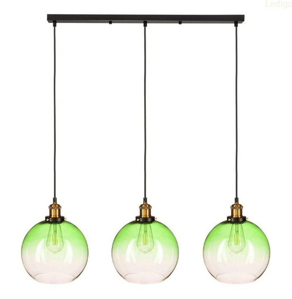 PENDELLEUCHTE Rome - Transparent/Schwarz, Glas/Metall (20/75/110cm) - kiki design