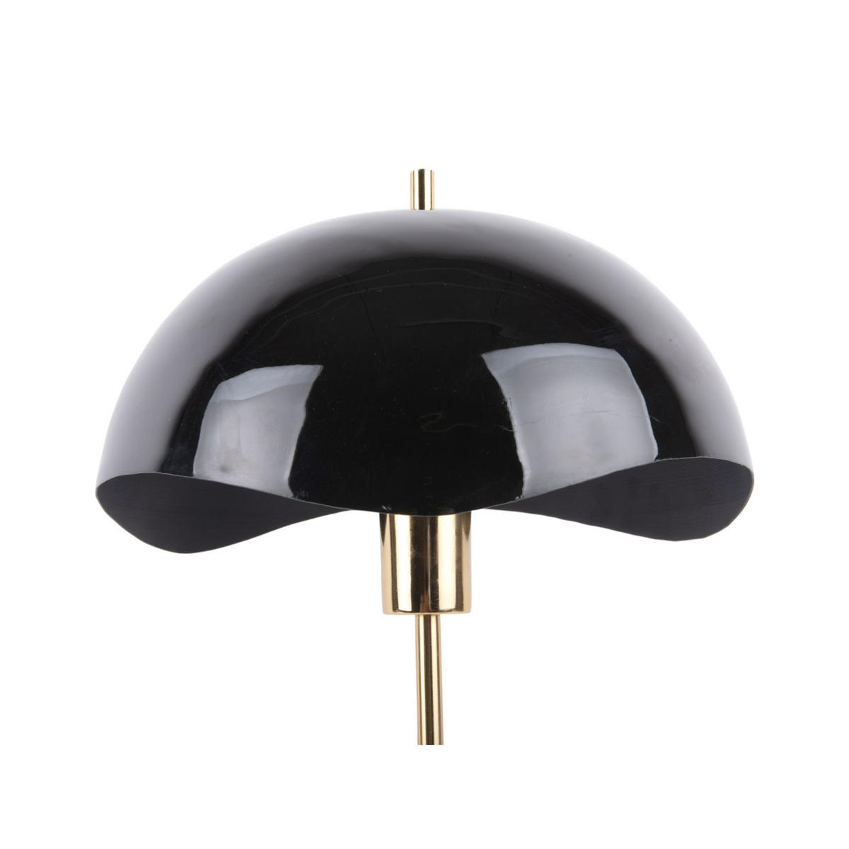 TISCHLAMPE Waved Dome 30/30/56 cm - Schwarz, Metall (30/30/56cm) - Leitmotiv