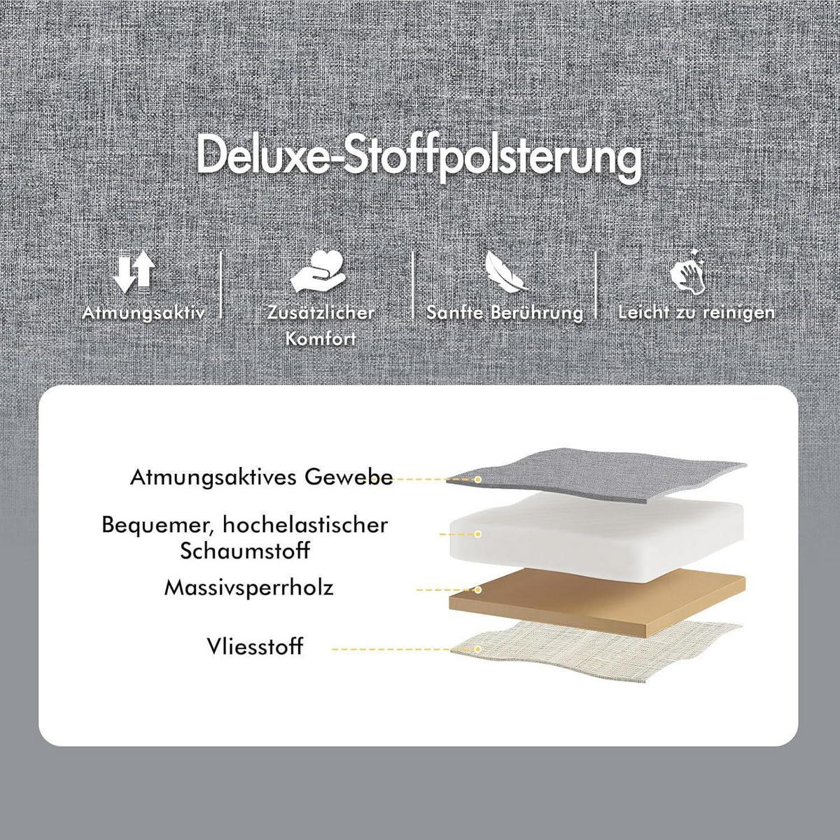 BARHOCKER 2-teiliges Set höhenverstellbar mit Rückenlehne Grau Textil - Grau, Textil (43/102/43cm)