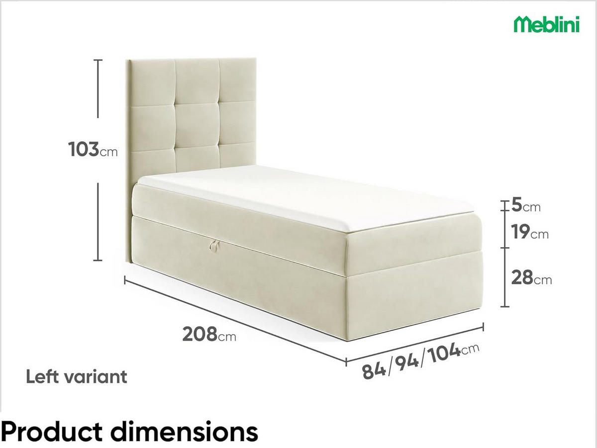 KINDERBETT MINO 2 - Creme, Holzwerkstoff (84/208cm) - Meblini