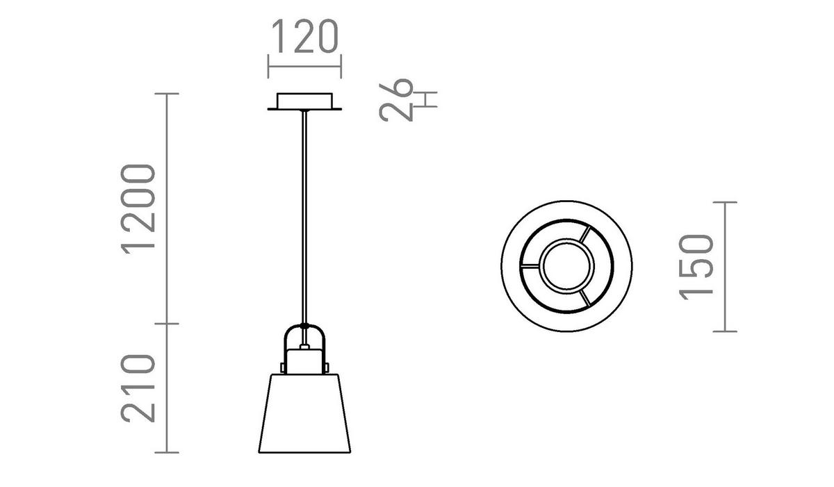 PENDELLEUCHTE CHOUPETTE Schwarzgrau 11 W - Schwarz, Metall (30/30/120cm) - Rendl