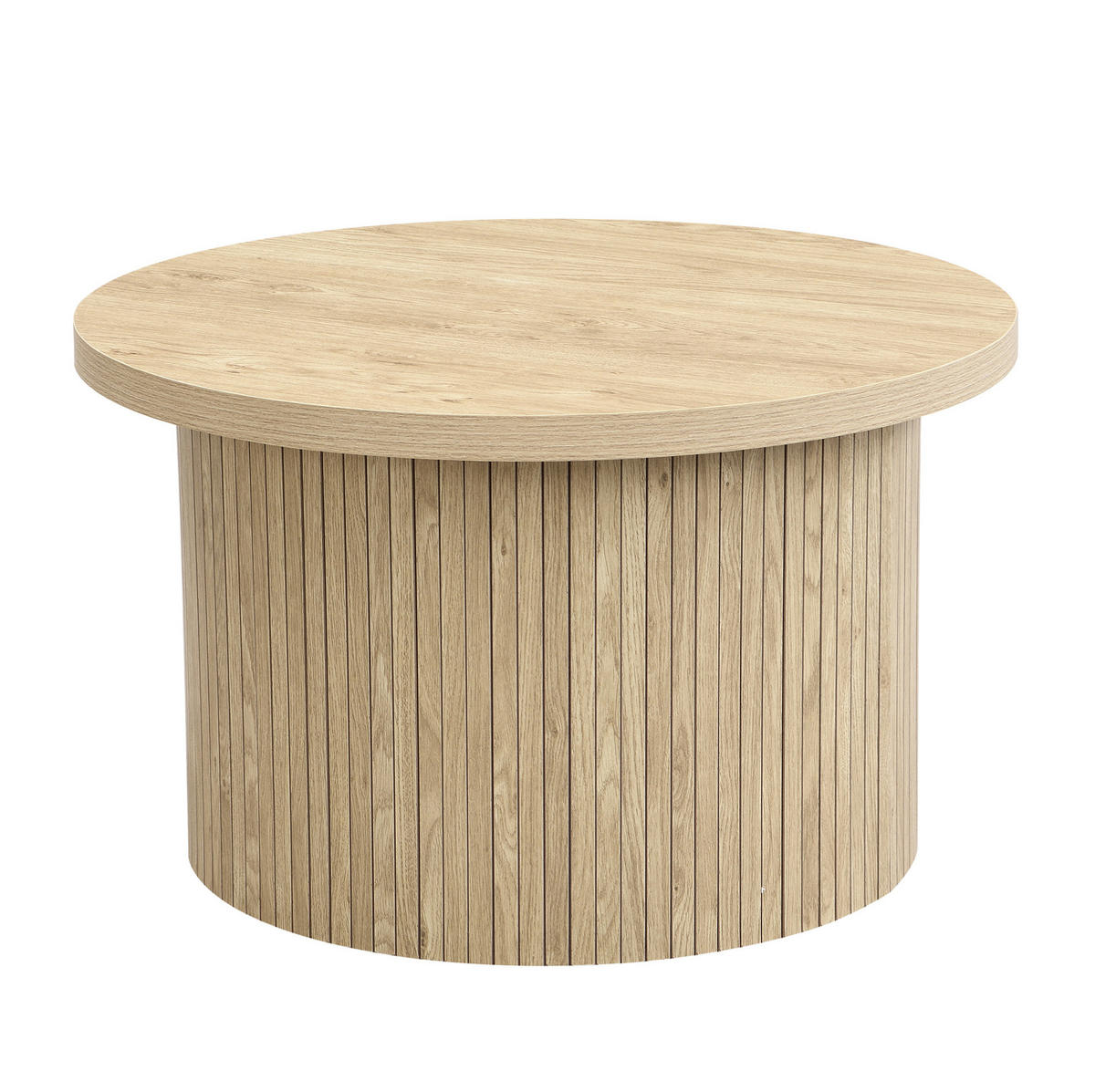 COUCHTISCH-SET aus MDF 66x66x40 cm Natur, 2-teilig platzsparend - Naturfarben, Holzwerkstoff (66/66/40cm) - IVMEU
