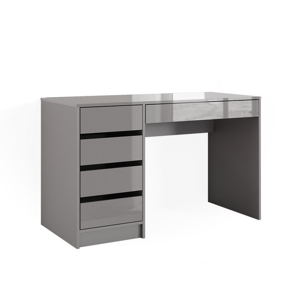 Vicco STŮL Sherry Šedá s vysokým leskem 55 x 120 cm se zásuvkami
