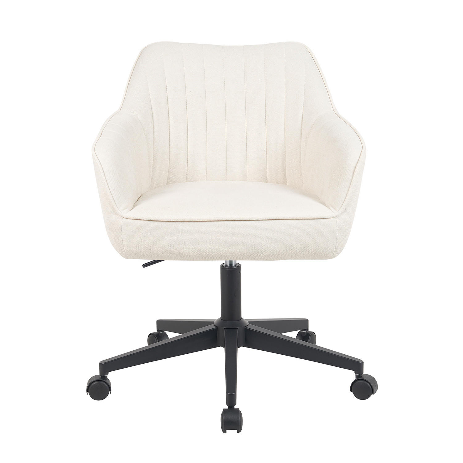 BÜROSTUHL Mika-Elio 2er-Set - Creme/Schwarz, Textil/Metall (60/79/61cm) - DUBI Möbel