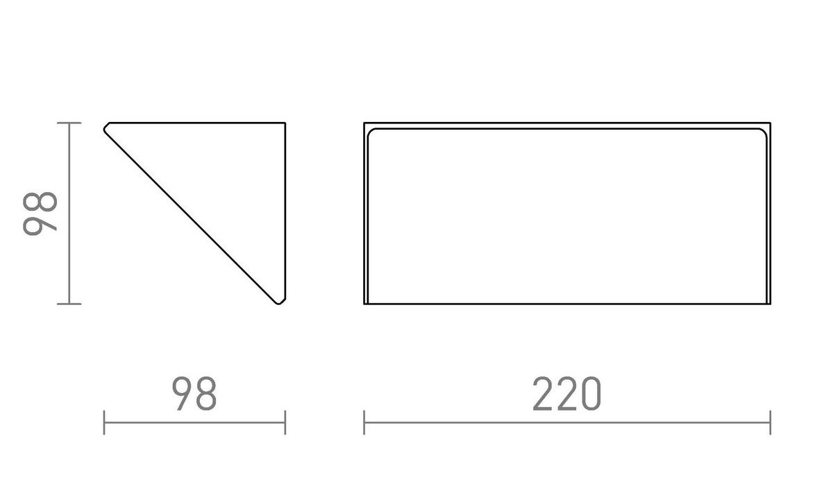 AUSSENLEUCHTE ANDANTE Anthrazitgrau Mattacryl 21 W IP65 - Grau, Kunststoff (21.8/98/97cm) - Rendl