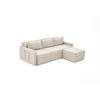 ECKSCHLAFSOFA mit Hocker - Beige/Creme, Holz/Kunststoff (230/180cm) - myHomelando