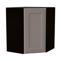 ECKHÄNGESCHRANK Salo W10/60 Kaschmir Matt / Schwarz 60 / 60 / 72cm - Kaschmir/Schwarz, Holz/Holzwerkstoff (60/72/60cm) - Feldmann-Wohnen