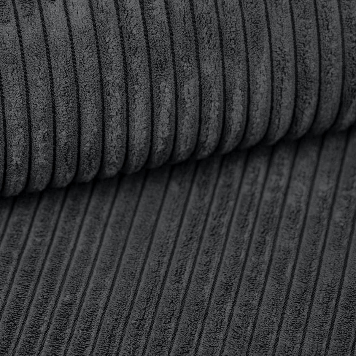 ECKSOFA L Form Arborio Dunkelgrau 280/203/90 cm Rechts mit Schlaffunktion - Schwarz, Textil/Metall (280/203cm) - AX Living