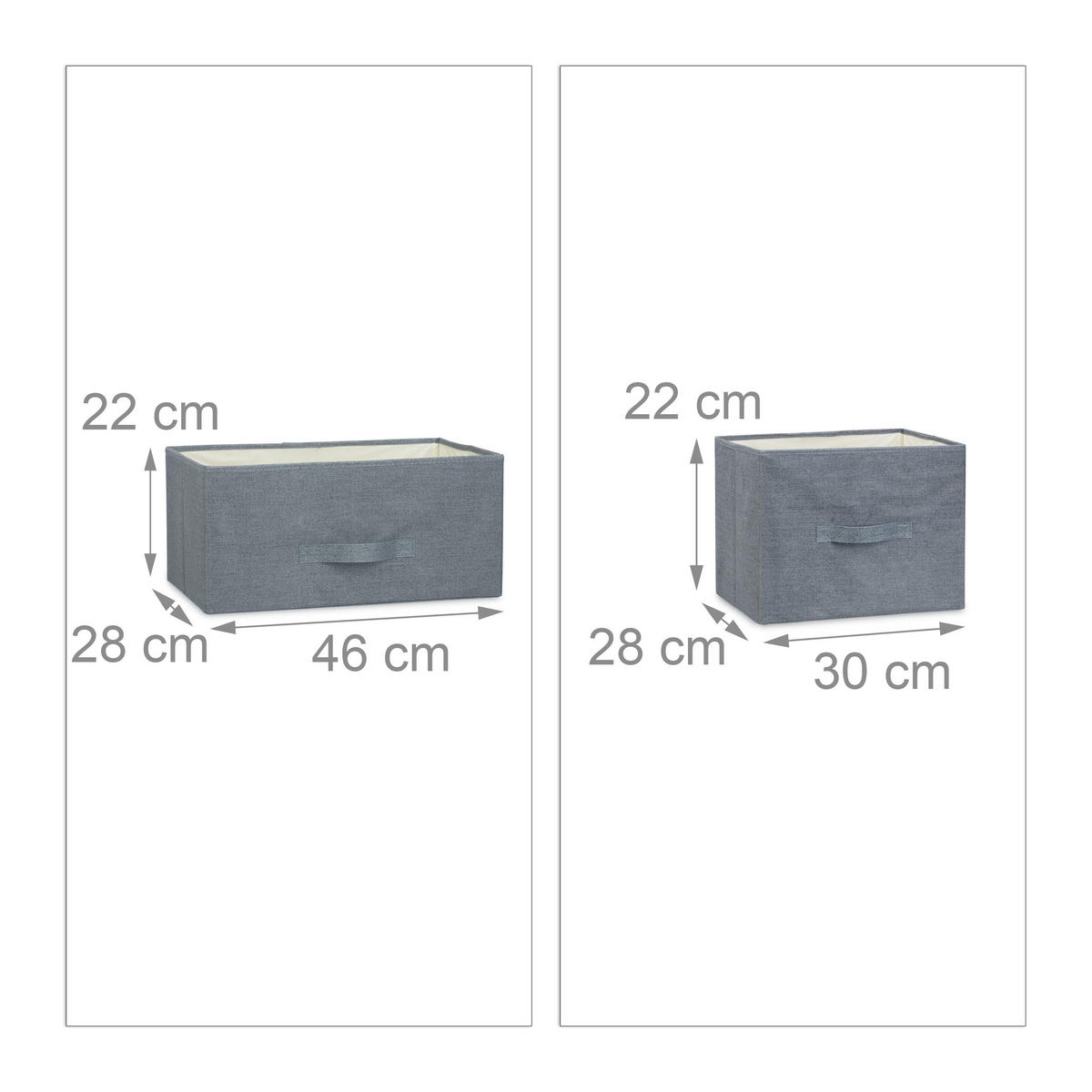 REGALSYSTEM - Grau, Holzwerkstoff/Textil (100/54.5/30cm) - Relaxdays