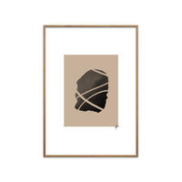 POSTER mit Rahmen N. Atelier - Noir Signifie - Eichefarben/Schwarz, Holz/Papier (70/100cm) - Poster&Frame
