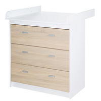 WICKELKOMMODE Gabriella - Weiß, Holzwerkstoff/Kunststoff (88.5/98/75cm) - Roba