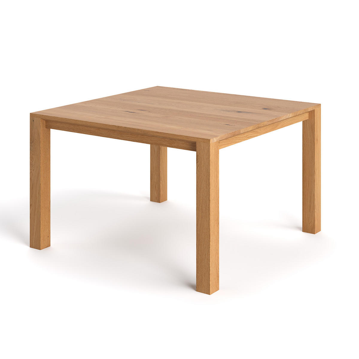 ESSTISCH Plain aus massivem Eichenholz 100x100 cm - Eichefarben/Naturfarben, Holz (100/100/75cm) - Danzz